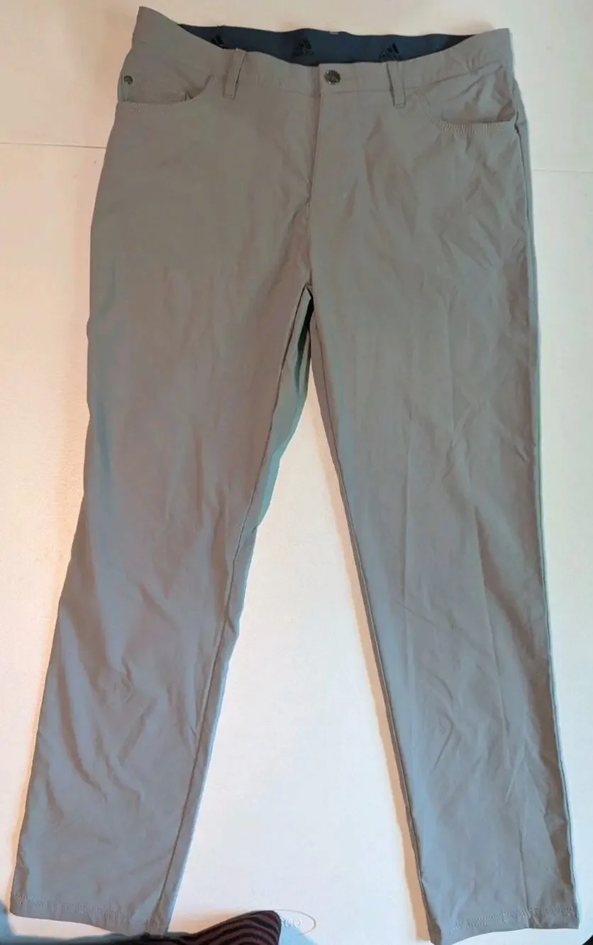 Adidas Golf Go To 5 Pocket Pant Tapered Fit Pants Gray Size 34 x 32